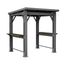 Kerti grill pavilon, pulttal, tetővel grafit