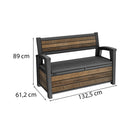 Decocoat műanyag kerti pad/tároló 227 L dió