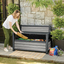 Decocoat műanyag kerti pad/tároló 227 L viharszürke