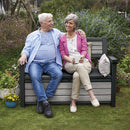 Decocoat műanyag kerti pad/tároló 227 L viharszürke