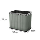 Sio darwin műanyag kerti tároló 1100 L zöld