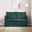 vidaXL Kanapé Sötétzöld 136 x 82 x 85 cm szövet