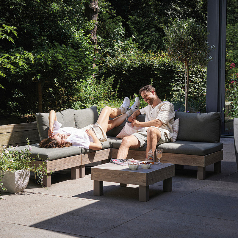 Elements full kerti bútor szett dió-zöld