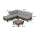 Elements full kerti bútor szett dió-zöld