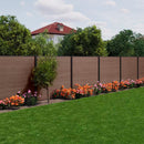 Fence evotech műanyag famintás kerítéspanel csomag barna