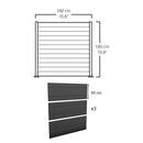 Fence evotech műanyag famintás kerítéspanel csomag szürke