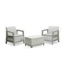 Scandi Balcony linea set kerti bútor garnitúra hamuszürke-világosszürke