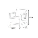 Scandi Balcony linea set kerti bútor garnitúra hamuszürke-világosszürke