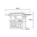 Bar-b-q gazebo műanyag kerti pavilon dió-szürke