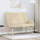 vidaXL Kétüléses Kanapé Krémszínű 115 x 61 x 87 cm Szövet