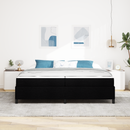 vidaXL Boxrugós ágy matracmal Fekete 200 x 200 cm szövet
