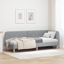 vidaXL Sarokágy keret Világosszürke 80 x 200 cm szövet