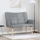 vidaXL Kétüléses Kanapé Világosszürke 115 x 61 x 87 cm Szövet