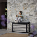 Decocoat műanyag kerti lád 380 l viharszürke