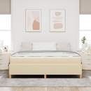 vidaXL Ágykeret matracmal Krém 180 x 200 cm szövet