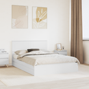 vidaXL Tárolós Ágy fejtámlával fiókkal Fehér 140 x 190 cm Faanyag