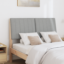 vidaXL Kárpitozott fejtámla Világosszürke 120 cm Tömör fenyőfa