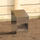 vidaXL Csirke etető Ezüst 21 x 16 x 33 cm Horganyzott acél