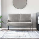 vidaXL Kanapék párnával 110cm Világosszürke Furnér