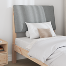 vidaXL Kárpitozott fejtámla Világosszürke 80 cm Tömör fenyőfa