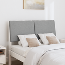 vidaXL Kárpitozott fejtámla Világosszürke 120 cm Tömör fenyőfa