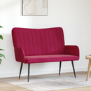 vidaXL Kétüléses Kanapé Bordó 115 x 61 x 87 cm Bársony