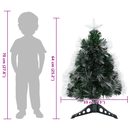 vidaXL Mű karácsonyfa 50 LED-del állvánnyal Zöld 64 cm PVC