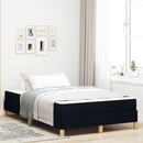 vidaXL Boxrugós ágy matracmal Fekete 120 x 200 cm szövet
