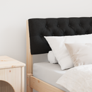 vidaXL Kárpitozott fejtámla Fekete 80 cm Tömör fenyőfa