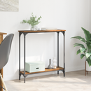 vidaXL Konzolasztal polcokkal Öreg fa 75 x 22,5 x 75 cm Faanyag