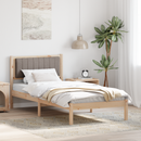 vidaXL Ágykeret Kárpitozott Fejtámlával Tópszínű 90 x 190 cm