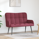 vidaXL Kétüléses Kanapé Bordó 115 x 61 x 87 cm Szövet