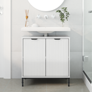 vidaXL Fürdőszobai mosdószekrény Magasfényű fehér 60.5 x 33.5 x 61 cm