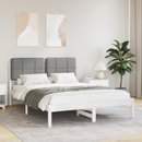 vidaXL Ágykeret Kárpitozott Fejtámlával Világosszürke 150 x 200 cm