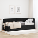 vidaXL Sarokágy keret Fekete 80 x 200 cm Bársony