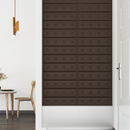 vidaXL Fali Fejtámla 12 pcs Barna 60 x 15 cm Műbőr