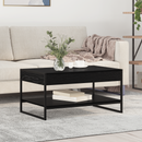 vidaXL Dohányzóasztal Fekete tölgy 80 x 50 x 40 cm Faanyag