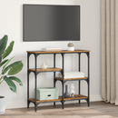 vidaXL Konzolasztal polcokkal Öreg fa 80 x 29 x 75 cm Faanyag