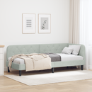 vidaXL Sarokágy keret Világosszürke 80 x 200 cm Bársony