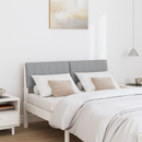 vidaXL Kárpitozott fejtámla Világosszürke 120 cm Tömör fenyőfa