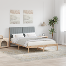 vidaXL Ágykeret fejtámlával Barna 135 x 190 cm Tömör fenyőfa