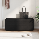 vidaXL Zsámoly Fekete 101 x 41 x 40 cm Szövet és faszerkezet
