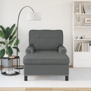 vidaXL PÁRÁS FOTEL párnával Sötétszürke 91 x 157 x 91 cm szövet