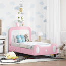 vidaXL Gyerekágy keret fejtámlával Rózsaszín 70 x 140 cm PU