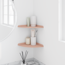 vidaXL Lebegő polc polcokkal tárolóval 2 pcs Rózsaszín 24 x 24 x 2 cm