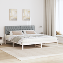 vidaXL Ágykeret Kárpitozott Fejtámlával fejtámlával Fehér 180 x 200 cm