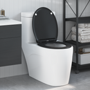 vidaXL WC ülőke Fekete 45,5 x 37,5 x 3,8 cm Duroplast