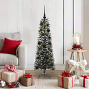 vidaXL Mű karácsonyfa 150 LED-del Zöld 120 cm PVC és Műanyag és Acél
