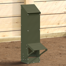 vidaXL Csirke etető Olajzöld 13 x 12 x 51 cm Hidegen Hengerelt Acél