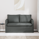 vidaXL Kanapé Sötétszürke 136 x 82 x 85 cm szövet